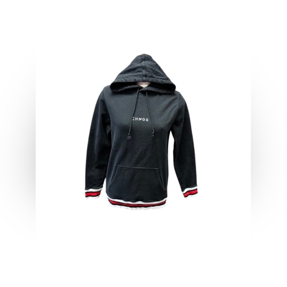 Chnge Hoodie EUC Kangaroo Black Pull Over Size Small - Picture 2 of 10